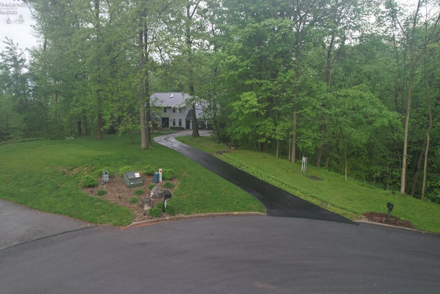 914 Wood Glen Ct, Norwalk, OH 44857 - view of front facade with a front lawn and a forest view
