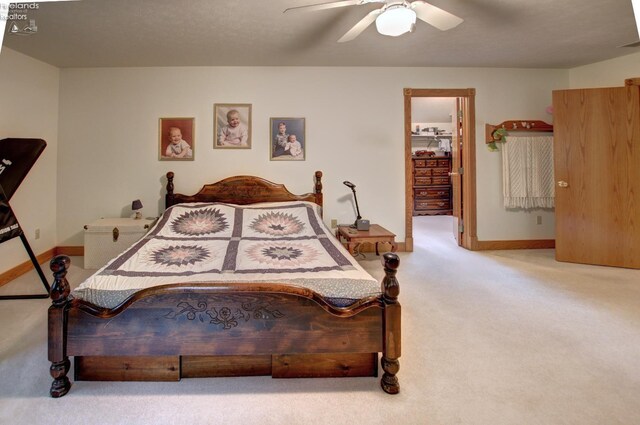 914 Wood Glen Ct, Norwalk, OH 44857 - carpeted bedroom featuring a ceiling fan and baseboards
