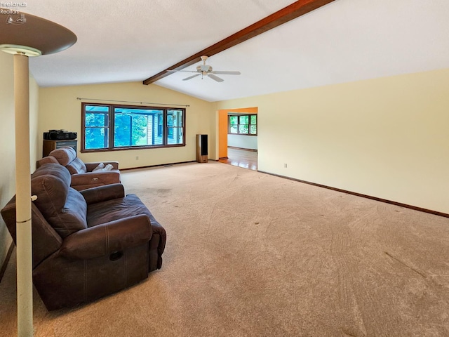 110 Orchard Grove Dr, Clyde, OH 43410 - unfurnished living room with carpet flooring, a ceiling fan, and baseboards