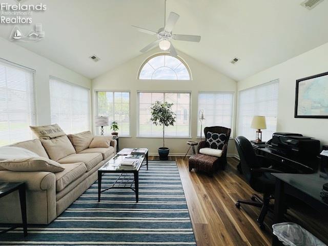 2780 Canterbury Ln Unit A, Port Clinton, OH 43452 - sunroom featuring vaulted ceiling