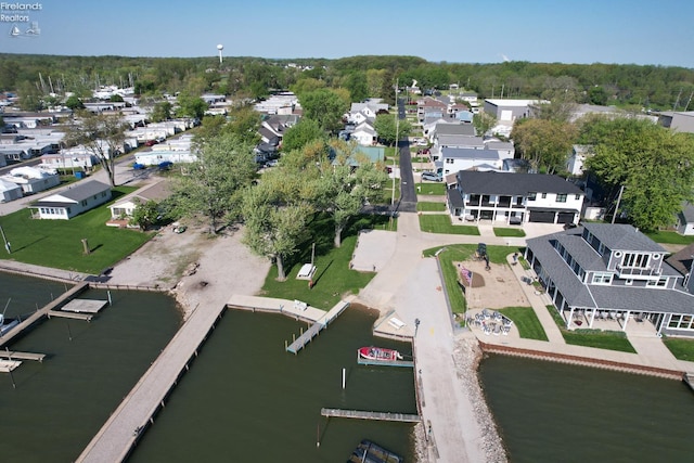 5475 E Mabel Dr, Port Clinton, OH 43452 - aerial overview of property's location with nearby suburban area and a nearby body of water