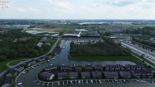8896 White Crane Way, Oak Harbor, OH 43449 - aerial view of property and surrounding area with a large body of water