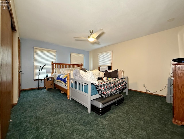 38 N Tecumseh Trl, Tiffin, OH 44883 - carpeted bedroom featuring baseboards and a ceiling fan