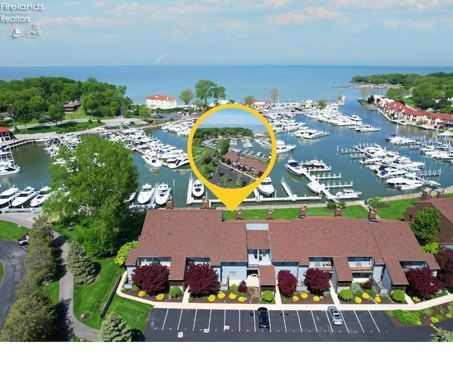 3088 N Marina View Dr Unit 12, Port Clinton, OH 43452 - drone / aerial view of a marina and a large body of water