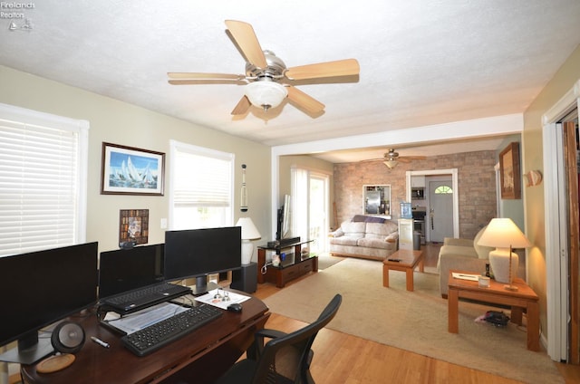 765 Riverside, Vermilion, OH 44089 - office space featuring ceiling fan and wood finished floors