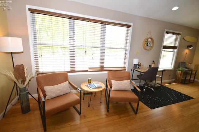 765 Riverside, Vermilion, OH 44089 - sitting room with wood finished floors, baseboards, and recessed lighting