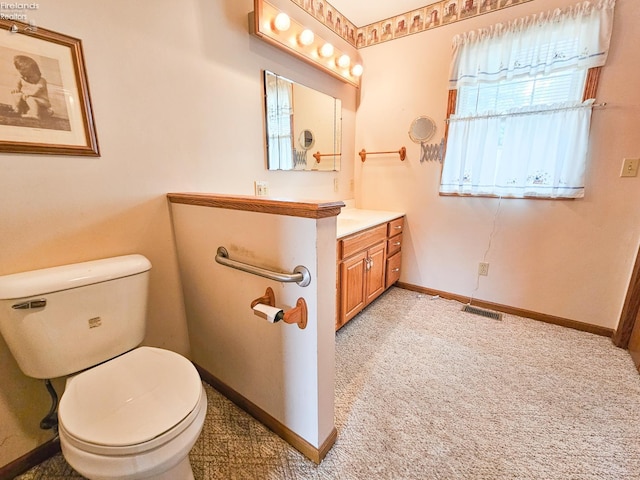 124 Walter St, Bellevue, OH 44811 - half bath with toilet, baseboards, and vanity
