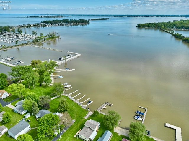 10556 E Bayshore Rd Unit 4C, Marblehead, OH 43440 - aerial view of a large body of water and a marina
