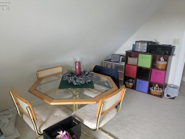 508 Snowy Egret Dr, Huron, OH 44839 - carpeted dining room with vaulted ceiling