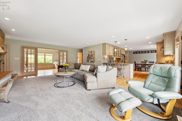 3999 NE Catawba Rd Unit 29, Port Clinton, OH 43452 - living area with recessed lighting and light wood-style flooring