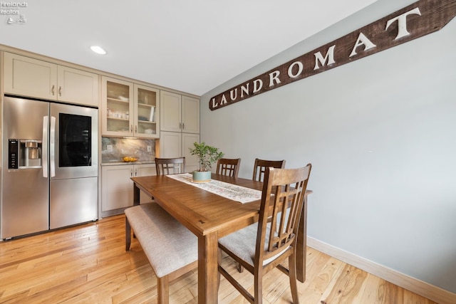 3999 NE Catawba Rd Unit 29, Port Clinton, OH 43452 - dining area with light wood-type flooring, baseboards, and recessed lighting