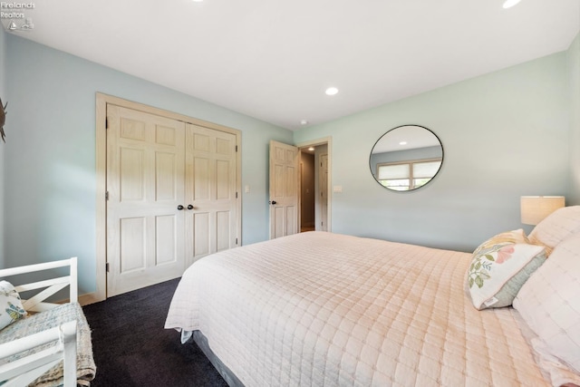 3999 NE Catawba Rd Unit 29, Port Clinton, OH 43452 - bedroom featuring recessed lighting, carpet floors, and a closet