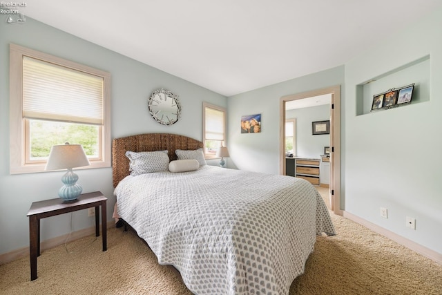3999 NE Catawba Rd Unit 29, Port Clinton, OH 43452 - bedroom featuring light colored carpet, multiple windows, and baseboards