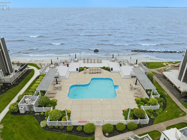 3999 NE Catawba Rd Unit 29, Port Clinton, OH 43452 - community pool featuring view of water and beach and a patio area