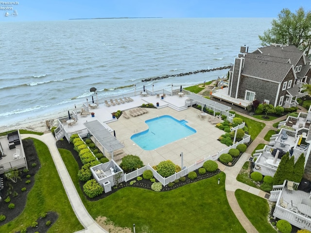 3999 NE Catawba Rd Unit 29, Port Clinton, OH 43452 - bird's eye view of a nearby body of water and a pool area