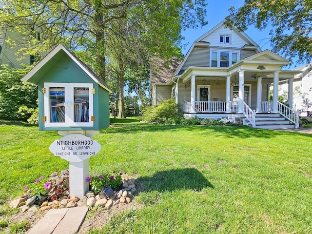 133 E Forest St, Clyde, OH 43410 - view of front of house with covered porch and a front lawn
