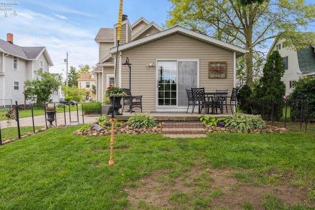133 E Forest St, Clyde, OH 43410 - back of property with a patio area
