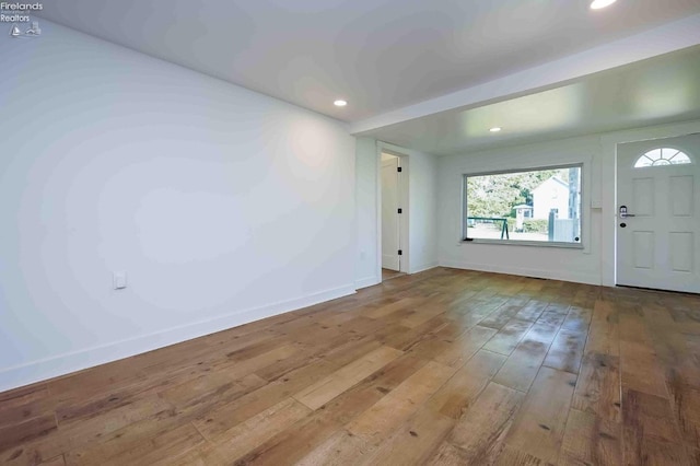 612 2nd St, Fremont, OH 43420 - foyer entrance with hardwood / wood-style flooring, recessed lighting, and baseboards