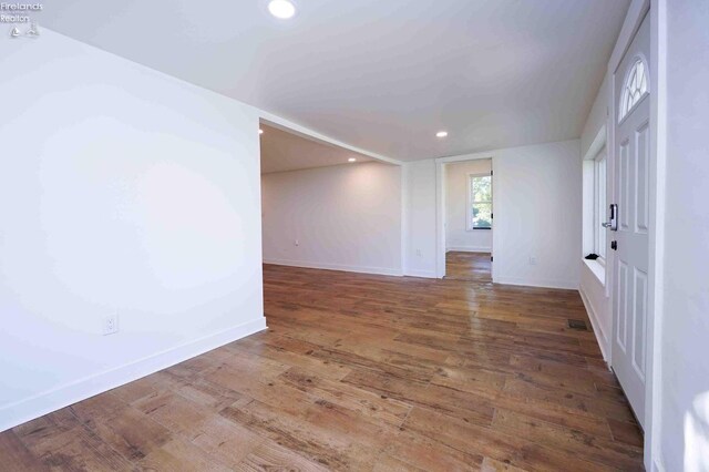 612 2nd St, Fremont, OH 43420 - empty room with recessed lighting, wood finished floors, and baseboards