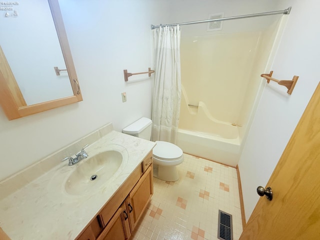 9343 E Bayshore Rd, Marblehead, OH 43440 - bathroom featuring toilet, vanity, and shower / tub combo