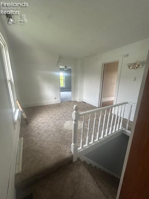 201 Heter St, Bellevue, OH 44811 - stairs with carpet flooring and baseboards