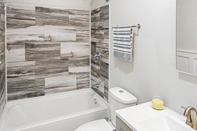 713 Madison St, Port Clinton, OH 43452 - bathroom with toilet, bathtub / shower combination, and vanity