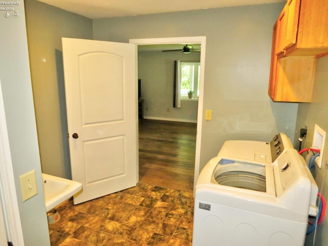 1319 Burkholder, Clyde, OH 43410 - laundry room featuring washer and clothes dryer and cabinet space