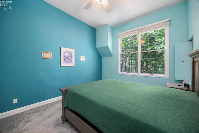 4370 Marin Woods Dr Unit D, Port Clinton, OH 43452 - carpeted bedroom with baseboards and a ceiling fan