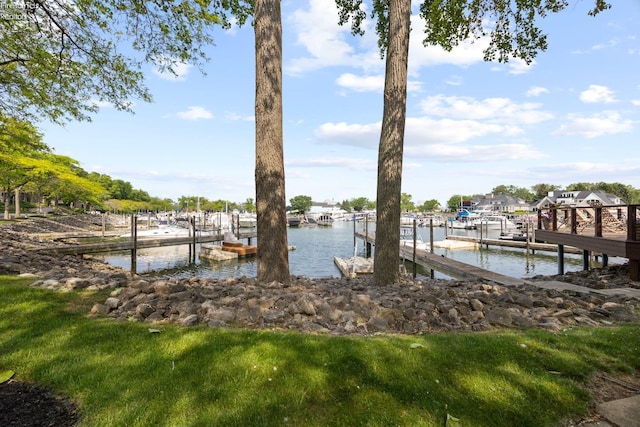 4370 Marin Woods Dr Unit D, Port Clinton, OH 43452 - dock area with a water view and boat lift