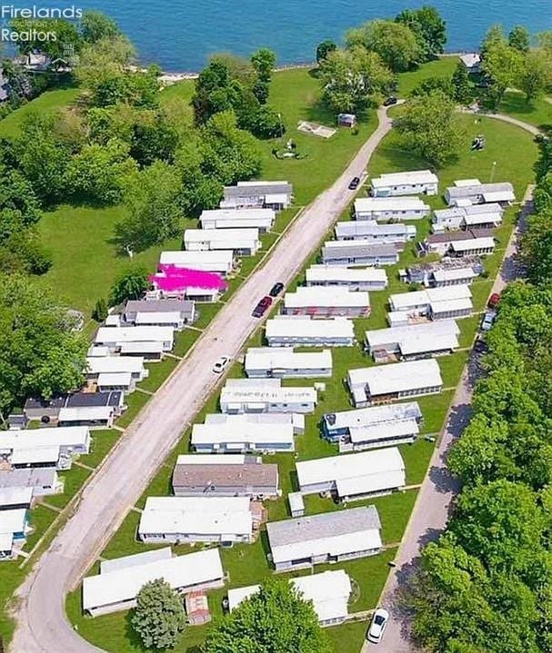 3575 NE Catawba Rd Unit 5, Port Clinton, OH 43452 - aerial view of property and surrounding area with a nearby body of water