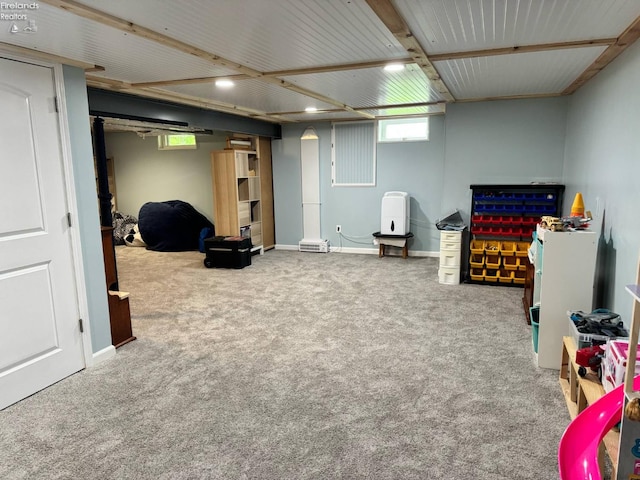 505 E Stoneplace Dr, Sandusky, OH 44870 - rec room featuring carpet and baseboards