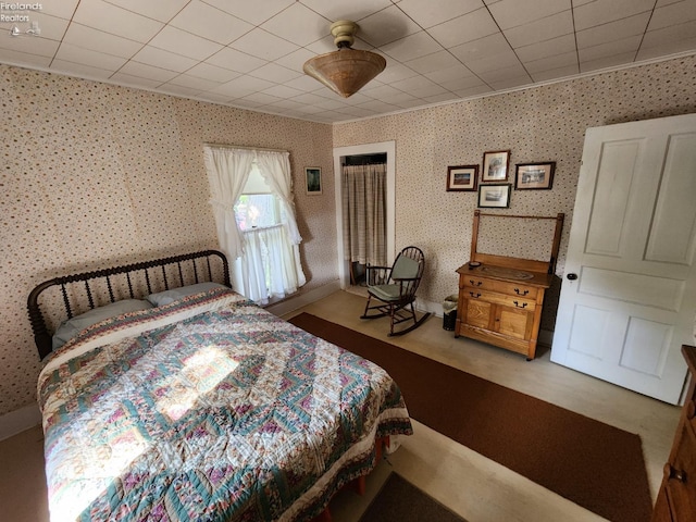 635 Walnut Ave, Lakeside, OH 43440 - bedroom with wallpapered walls