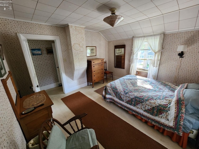 635 Walnut Ave, Lakeside, OH 43440 - bedroom with wallpapered walls