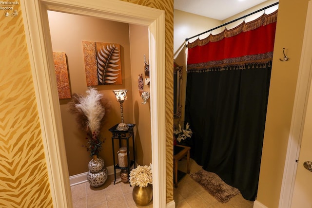 3826 Windsor Bridge Cir, Huron, OH 44839 - bathroom featuring tile patterned floors and a shower with curtain