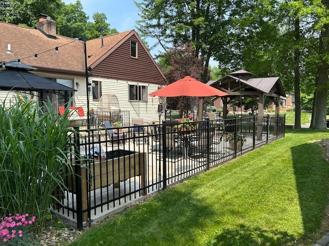 9 Eagle Way, Norwalk, OH 44857 - view of yard featuring a gazebo and a patio area