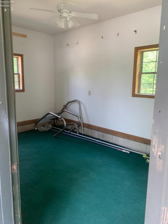37 State Route 60, New London, OH 44851 - empty room with carpet floors and ceiling fan