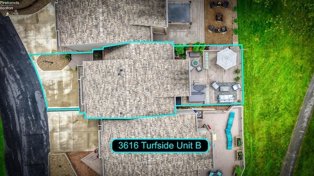 3616 Turfside Cir Unit B, Huron, OH 44839 - aerial view of property and surrounding area featuring property boundaries highlighted