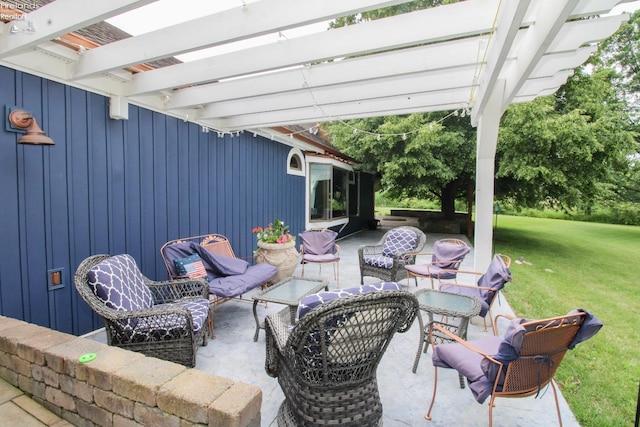 500 E State Route 61, Norwalk, OH 44857 - view of patio with a pergola and an outdoor hangout area