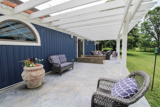 500 E State Route 61, Norwalk, OH 44857 - view of patio with a pergola and an outdoor hangout area