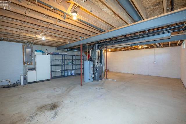 408 Forest St, Lagrange, OH 44050 - unfinished below grade area with electric panel and water heater