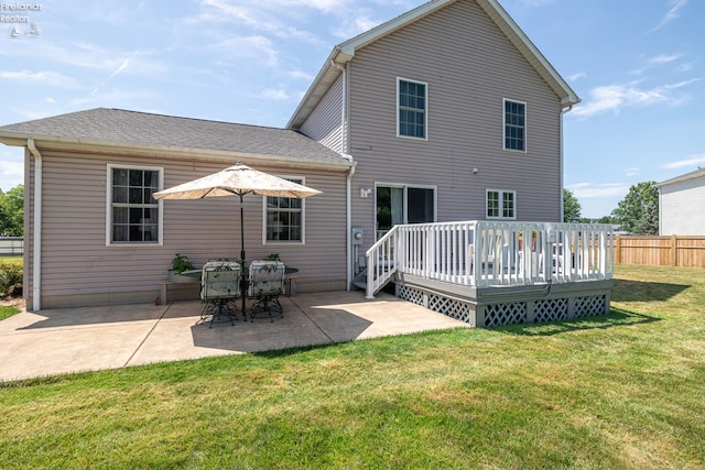 408 Forest St, Lagrange, OH 44050 - rear view of property featuring a patio area and a wooden deck