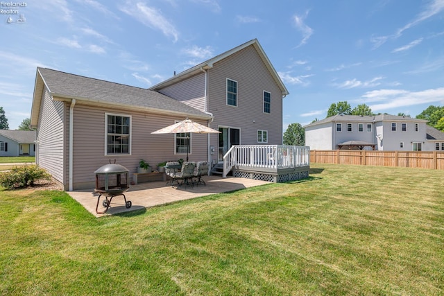 408 Forest St, Lagrange, OH 44050 - rear view of house with a patio area and a deck