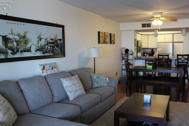 1507 Cleveland Rd Unit 423, Huron, OH 44839 - living room with ceiling fan
