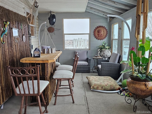 view of sunroom