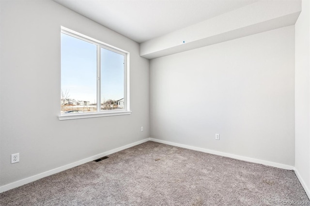 spare room with carpet floors