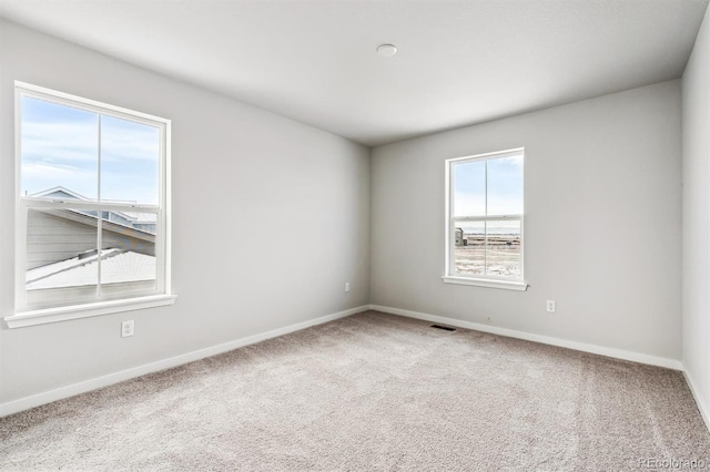 view of carpeted empty room