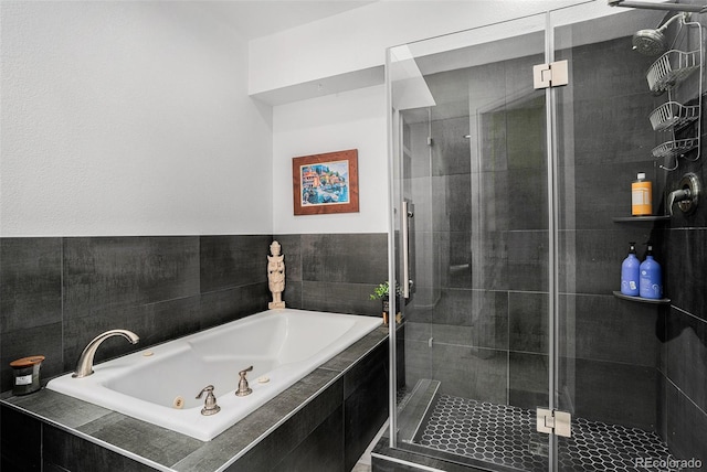 403 Captains Ct, Fort Collins, CO 80524 - bathroom with a stall shower and a jetted tub