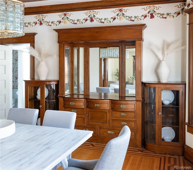 dining room featuring light wood-type flooring