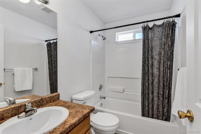 835 Juliana Ct, Canon City, CO 81212 - full bathroom with vanity, toilet, shower / tub combo, and visible vents