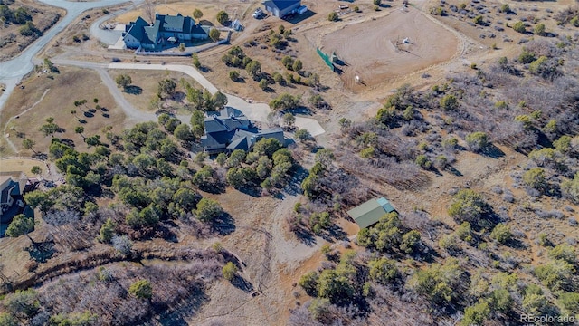249 Valle Escondido Dr, Durango, CO 81303 - birds eye view of property with a desert view and a rural view